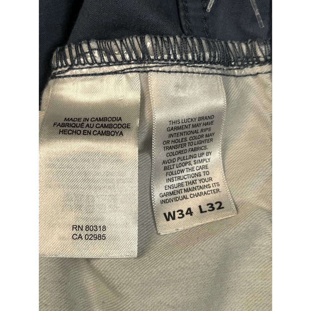 Lucky Brand Mens 34x32‎ Slim Straight Blue Chinos Pants Casual Office - Picture 11 of 13